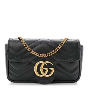 Gucci Calfskin Matelasse Super Mini Gg #238553G12B
